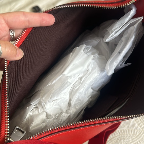 Brand new with tags coach purse. Beautiful smooth leather in a fiery red color. - Picture 5 of 7